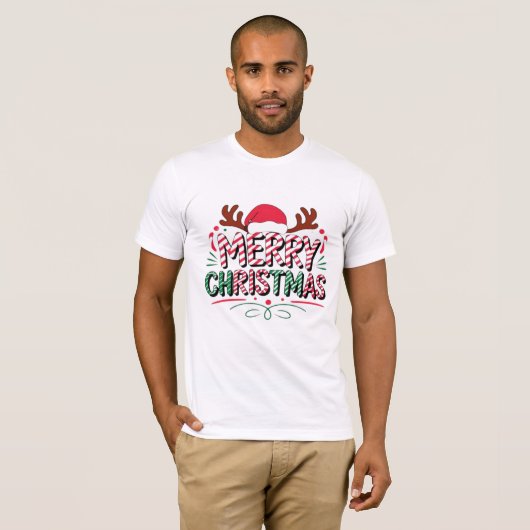 Merry Christmas Festive Style Tシャツ (正面フル)