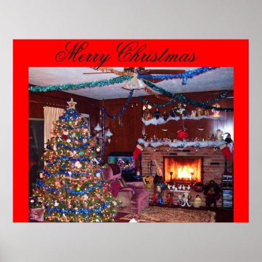 MERRY CHRISTMAS,FIREPLACE poster ポスター (正面)