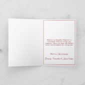 Merry Christmas  Fireplace Red Candles Pine Cones カード (内部)