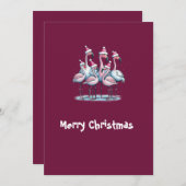 Merry Christmas Flamingo  シーズンカード (正面/裏面)