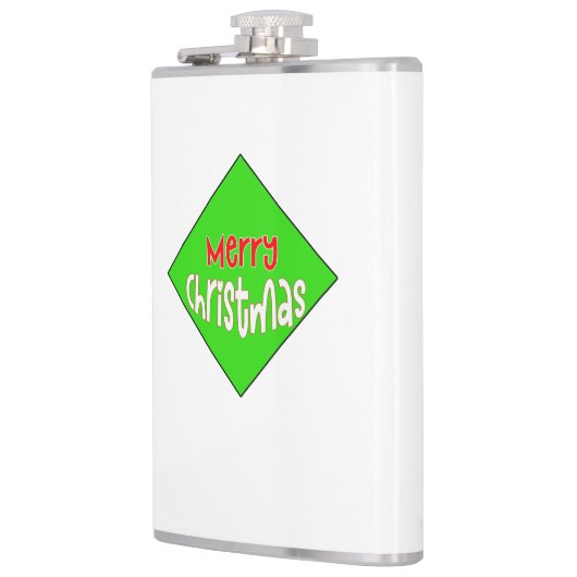 Merry Christmas Flask – Festive Holiday Gift フラスク (左)