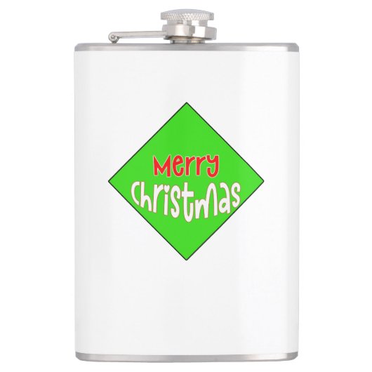 Merry Christmas Flask – Festive Holiday Gift フラスク (正面)