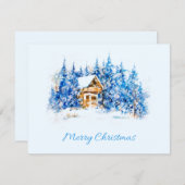 Merry Christmas Flat Holiday Card シーズンカード (正面/裏面)