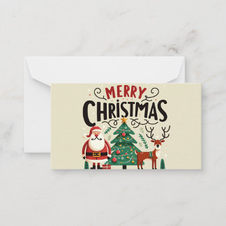 Merry Christmas Flat Note Card ノートカード