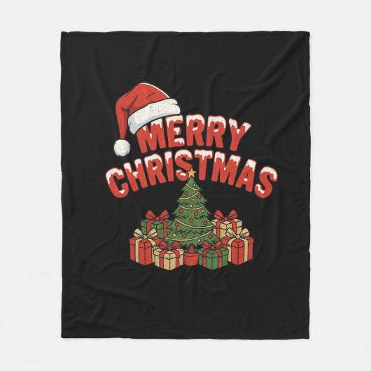 Merry Christmas Fleece Blanket フリースブランケット (正面)
