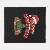 Merry Christmas Fleece Blanket フリースブランケット (正面(横))