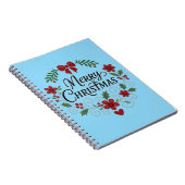 Merry Christmas Floral Wreath Notebook ノートブック (右側)