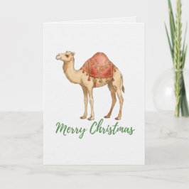 Merry Christmas Folded Greeting Camel Card シーズンカード