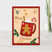 Merry Christmas Folded Greeting Card カード (正面)