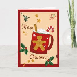 Merry Christmas Folded Greeting Card カード