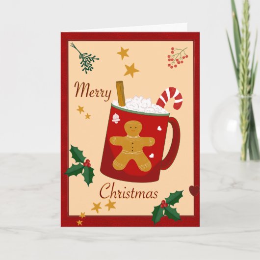 Merry Christmas Folded Greeting Card カード (正面)