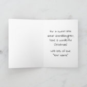 Merry Christmas Folded Greeting Card カード (内部)