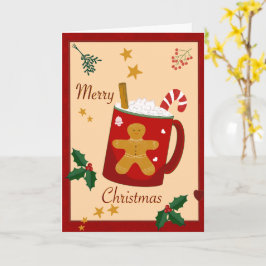 Merry Christmas Folded Greeting Card カード