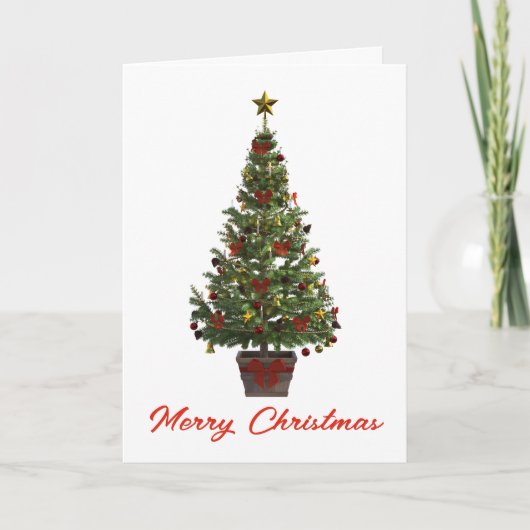 Merry Christmas. Folded Greeting Card カード (正面)