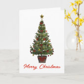 Merry Christmas. Folded Greeting Card カード (黄色い花)