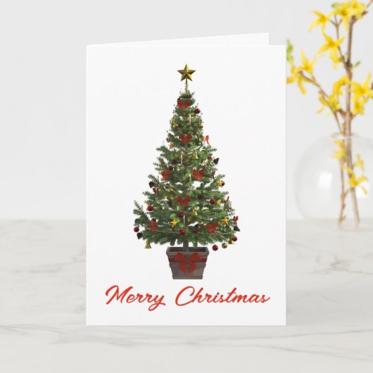 Merry Christmas. Folded Greeting Card カード (黄色い花)
