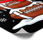 Merry Christmas Football Snowman Holiday Srts Xmas ポスター (角)