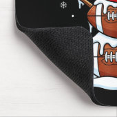 Merry Christmas Football Snowman Holiday Srts Xmas マウスパッド (コーナー)