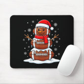Merry Christmas Football Snowman Holiday Srts Xmas マウスパッド (マウス)