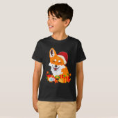 Merry Christmas Fox Foxes Ugly X-mas Sweater Santa Tシャツ (正面フル)
