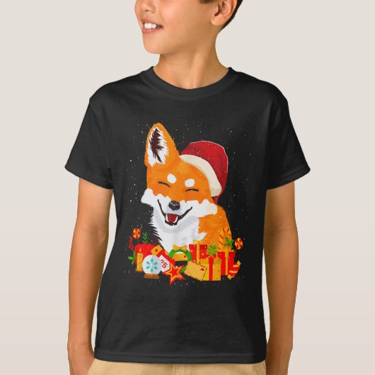 Merry Christmas Fox Foxes Ugly X-mas Sweater Santa Tシャツ (正面)