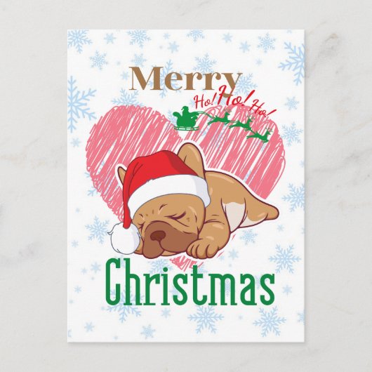 Merry Christmas | French bulldog   ポストカード (正面)