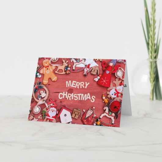 Merry Christmas Friends Family Relatives シーズンカード (正面)