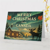 Merry Christmas from Canada カード (黄色い花)