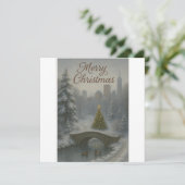 Merry Christmas from Central Park – Elegant Winter カード (スタンド正面)