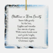 Merry Christmas from Door County, Wisconsin セラミックオーナメント (裏面)