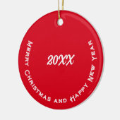 Merry Christmas from Family Cat セラミックオーナメント (左)