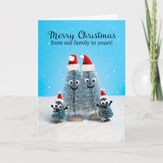 Merry Christmas From Family of Four Trees シーズンカード (正面)