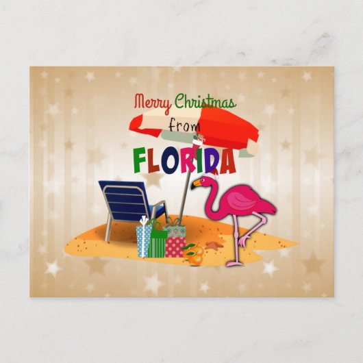 Merry Christmas from Florida ポストカード (正面)