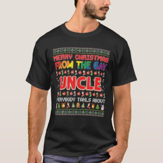 Merry Christmas From Gay Uncle LGBT Santa Sweater Tシャツ