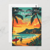 Merry Christmas from Hawaii Tropical Holiday ポストカード (正面/裏面)