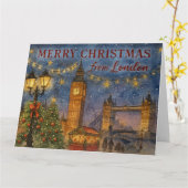 Merry Christmas from London カード (黄色い花)