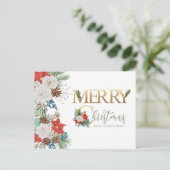 Merry Christmas from New Home Gold Green Moving シーズンポストカード (スタンド正面)