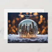 Merry Christmas from New York シーズンポストカード (正面/裏面)