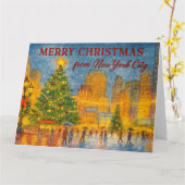 Merry Christmas from New York City カード (黄色い花)