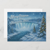 Merry Christmas from Niagara Falls Winter Postcard ポストカード (正面/裏面)