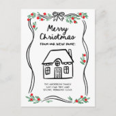 Merry Christmas from our New Home | Whimsical シーズンポストカード (正面)