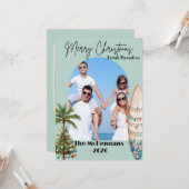 Merry Christmas from Paradise Photo Christmas Card カード (正面/裏面インサイチュ)