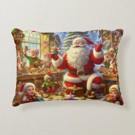 Merry Christmas From Santa and His Elves アクセントクッション