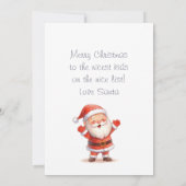 Merry Christmas from Santa & Flat Christmas Card カード (裏面)