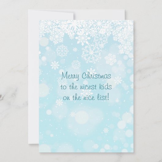 Merry Christmas from Santa Flat Christmas Card カード (裏面)