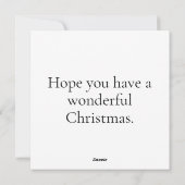 Merry Christmas From, Santa's Workshop シーズンカード (裏面)