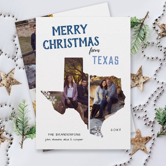 Merry Christmas from Texas We've Moved シーズンカード