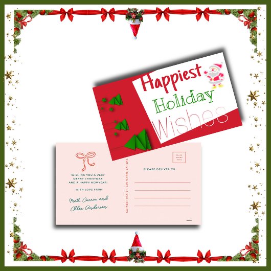 Merry Christmas from the Anderson Family エンクロージャーカード