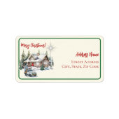 Merry Christmas from the Cabin Address Label ラベル (正面)