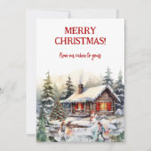 Merry Christmas from the Cabin Flat Holiday Card シーズンカード (正面)